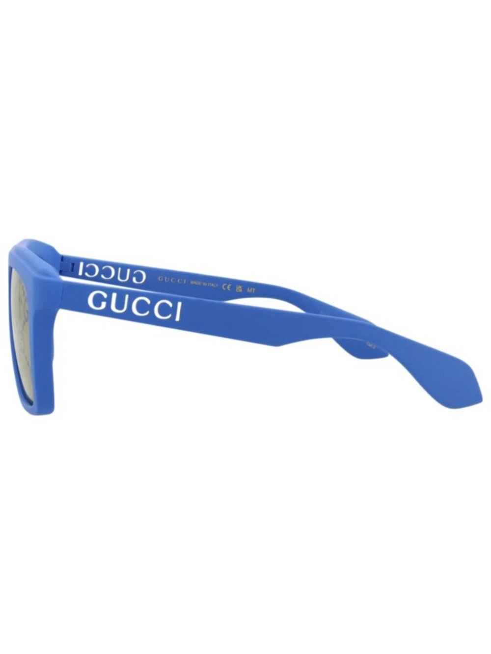 New Gucci Women's Sunglasses Square Rectangle Injection Frame Mens Blue Blue - Picture 3 of 4
